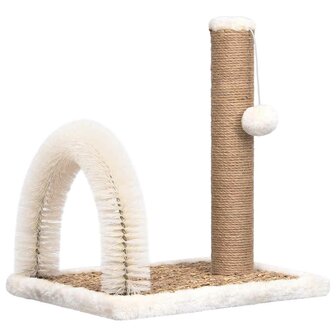 Kattenkrabpaal met borstelboog en krabpaal 2