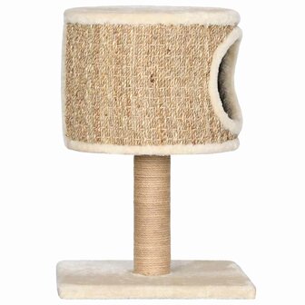 Kattenmeubel met huis en krabpaal 52 cm zeegras 4