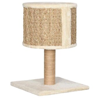 Kattenmeubel met huis en krabpaal 52 cm zeegras 5