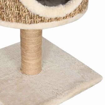 Kattenmeubel met huis en krabpaal 52 cm zeegras 6