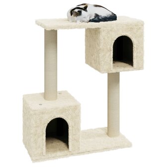 Kattenkrabpaal met sisal krabpalen 60 cm cr&egrave;mekleurig 3