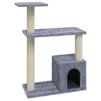 Kattenkrabpaal met sisal krabpalen 70 cm lichtgrijs 2