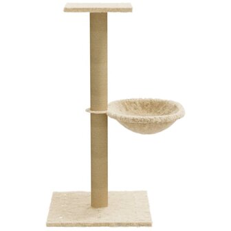 Kattenmeubel met sisal krabpaal 74 cm cr&egrave;mekleurig 5