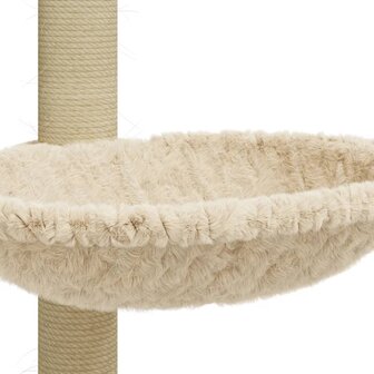Kattenmeubel met sisal krabpaal 74 cm cr&egrave;mekleurig 8