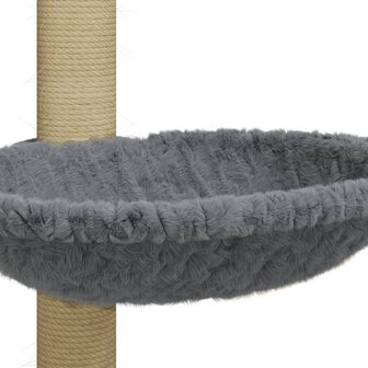 Kattenmeubel met sisal krabpaal 74 cm lichtgrijs 8