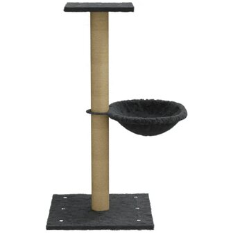 Kattenmeubel met sisal krabpaal 74 cm donkergrijs 5