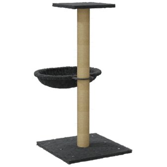 Kattenmeubel met sisal krabpaal 74 cm donkergrijs 6