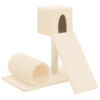 Kattenmeubel met sisal krabpaal 59 cm cr&egrave;mekleurig 2