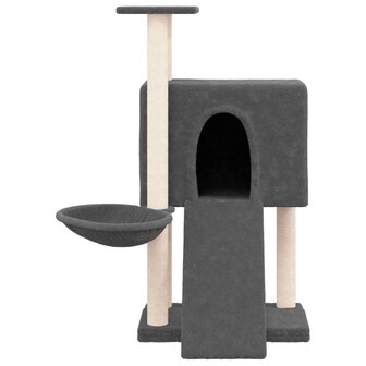 Kattenmeubel met sisal krabpalen 96 cm donkergrijs 3