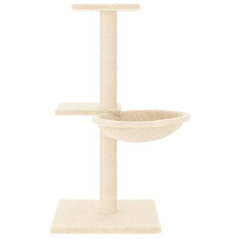 Kattenmeubel met sisal krabpalen 72 cm cr&egrave;mekleurig 3