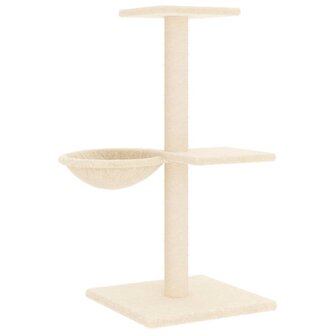 Kattenmeubel met sisal krabpalen 72 cm cr&egrave;mekleurig 5