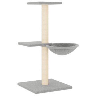Kattenmeubel met sisal krabpalen 72 cm lichtgrijs 2