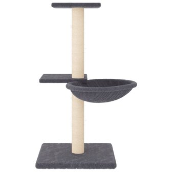 Kattenmeubel met sisal krabpalen 72 cm donkergrijs 3