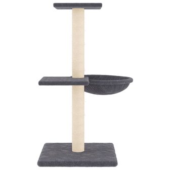 Kattenmeubel met sisal krabpalen 72 cm donkergrijs 4