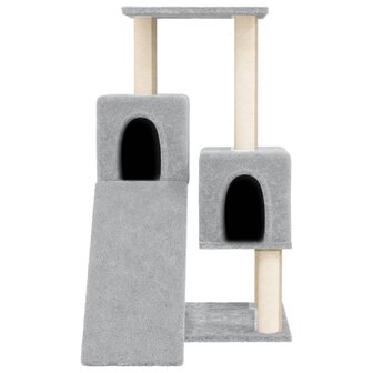 Kattenmeubel met sisal krabpalen 82 cm lichtgrijs 3