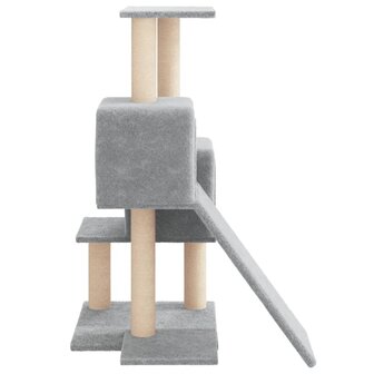 Kattenmeubel met sisal krabpalen 82 cm lichtgrijs 4