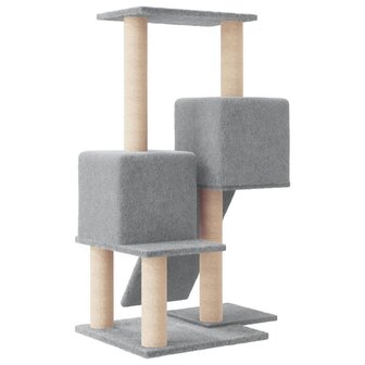 Kattenmeubel met sisal krabpalen 82 cm lichtgrijs 5