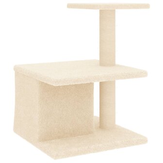 Kattenmeubel met sisal krabpalen 48 cm cr&egrave;mekleurig 5