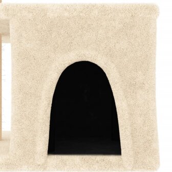 Kattenmeubel met sisal krabpalen 48 cm cr&egrave;mekleurig 6