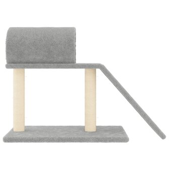 Kattenmeubel met tunnel en ladder 55,5 cm lichtgrijs 3