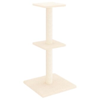 Kattenmeubel met sisal krabpalen 73 cm cr&egrave;mekleurig 2