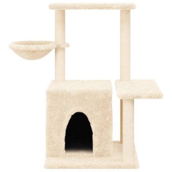 Kattenmeubel met sisal krabpalen 83 cm cr&egrave;mekleurig 4