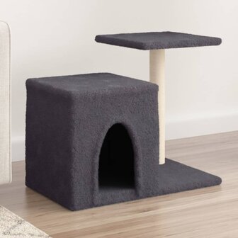 Kattenmeubel met sisal krabpalen 50,5 cm donkergrijs 1