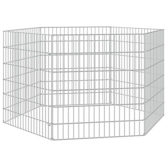 Dierenverblijf 6 panelen 54x60 cm gegalvaniseerd ijzer 2