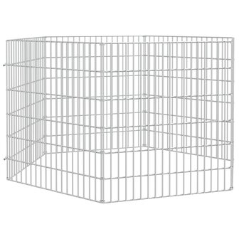 Dierenverblijf 6 panelen 54x60 cm gegalvaniseerd ijzer 3