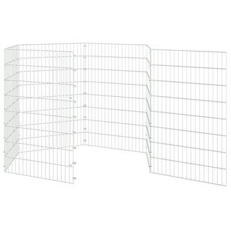 Dierenverblijf 6 panelen 54x80 cm gegalvaniseerd ijzer 5