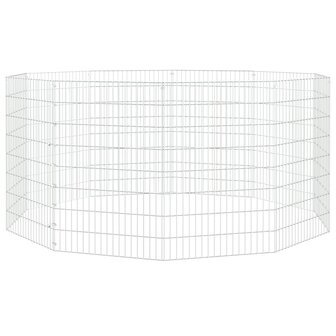 Dierenverblijf 10 panelen 54x80 cm gegalvaniseerd ijzer 2