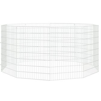 Dierenverblijf 10 panelen 54x80 cm gegalvaniseerd ijzer 3