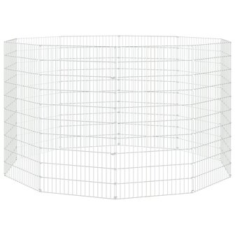 Dierenverblijf 10 panelen 54x100 cm gegalvaniseerd ijzer 2