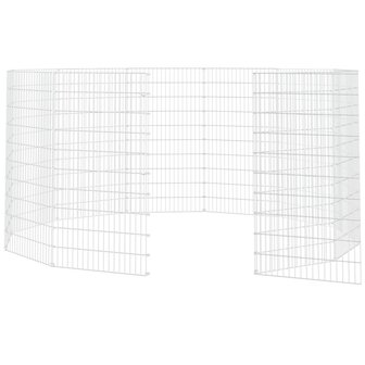 Dierenverblijf 12 panelen 54x100 cm gegalvaniseerd ijzer 5