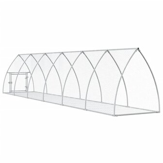 Konijnenhok 600x105x120 cm gegalvaniseerd staal zilverkleurig 6