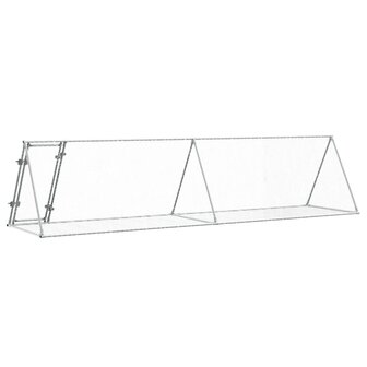 Konijnenhok 400x105x91 cm gegalvaniseerd staal zilverkleurig 6