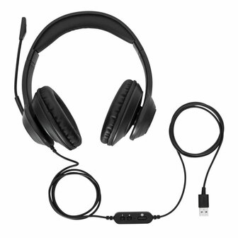 Hoofdtelefoon met microfoon Targus AEH102GL Zwart 2