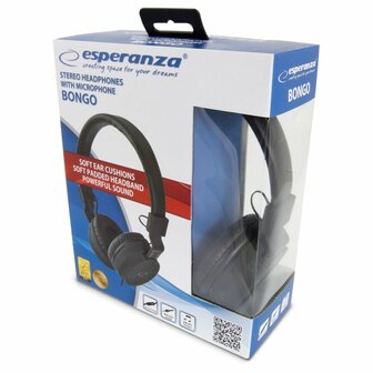 Hoofdtelefoon met microfoon Esperanza EH212K Zwart 6