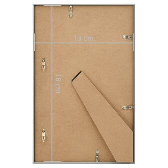 Fotolijsten 3 st voor tafel 13x18cm MDF zilverkleurig 8