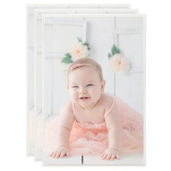 Fotolijsten 3 st voor tafel 21x29,7cm MDF zilverkleurig 1