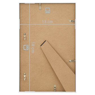 Fotolijsten 5 st voor wand of tafel 13x18 cm MDF wit 8