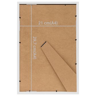 Fotolijsten 5 st voor tafel 21x29,7 cm MDF wit 8