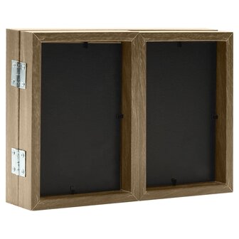 Fotolijst drieluik 22x15 cm+2x(10x15 cm) lichtbruin 4