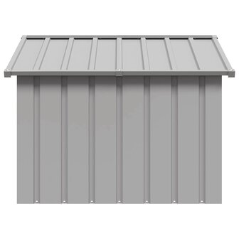 Hondenhok 116,5x103x81,5 cm gegalvaniseerd staal grijs 4