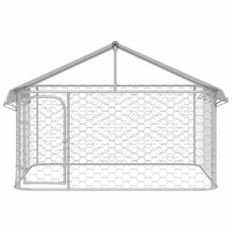 Hondenkennel voor buiten met dak 200x200x150 cm 3