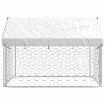 Hondenkennel voor buiten met dak 200x200x150 cm 6