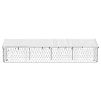 Hondenkennel voor buiten met dak 600x200x150 cm 6