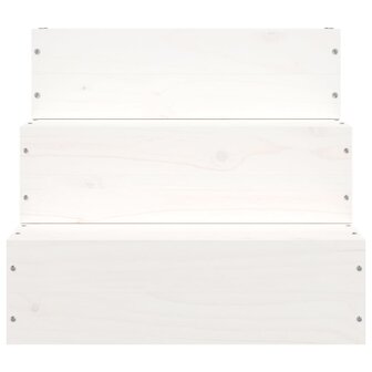 Huisdierentrap 40x37,5x35 cm massief grenenhout wit 4
