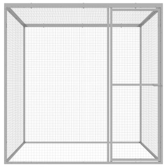 Kattenkooi 1,5x1,5x1,5 m gegalvaniseerd staal 3