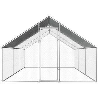 Kippenhok 2,75x6x1,92 m gegalvaniseerd staal   2